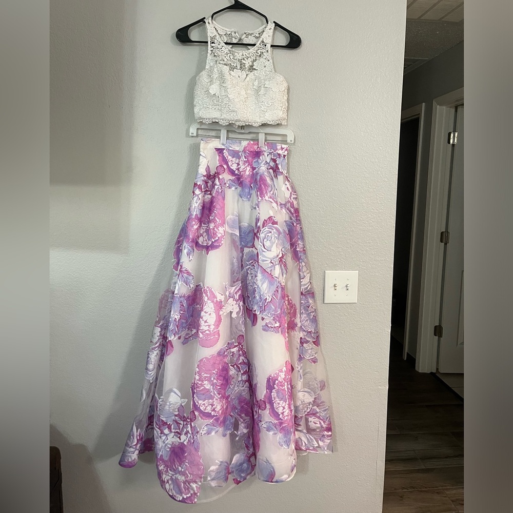 Sequin Hearts 2 piece Prom dress